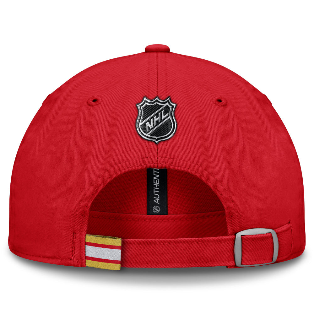 FANATICS CALAGARY FLAMES RINK PRO 2 ADULT UNSTRUCTERED ADJUSTABLE HAT