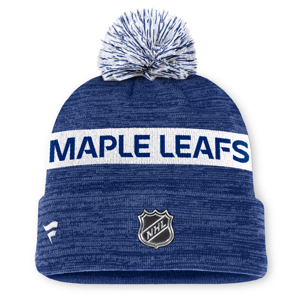 FANATICS TORONTO MAPLE LEAFS RINK 11 ACRYLIC CUFFED POM BEANIE