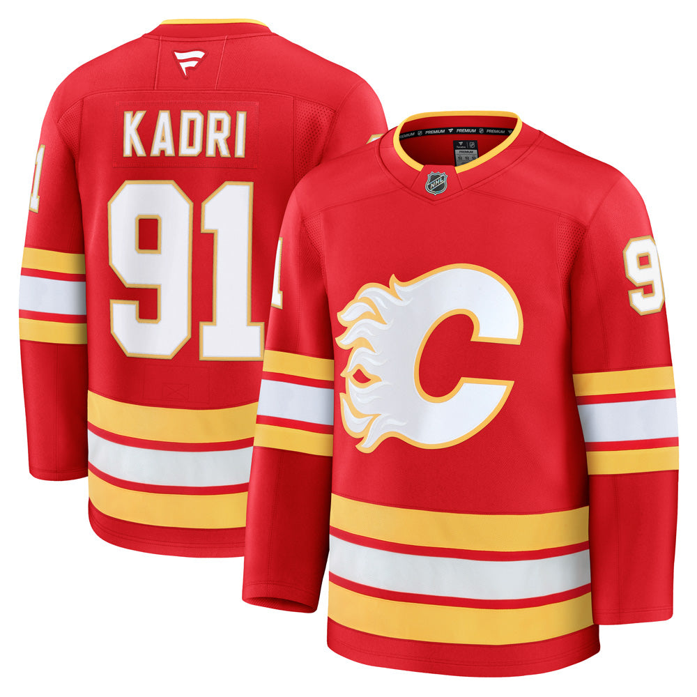 FANATICS CALGARY FLAMES NAZEM KADRI PREMIUM ADULT HOME JERSEY