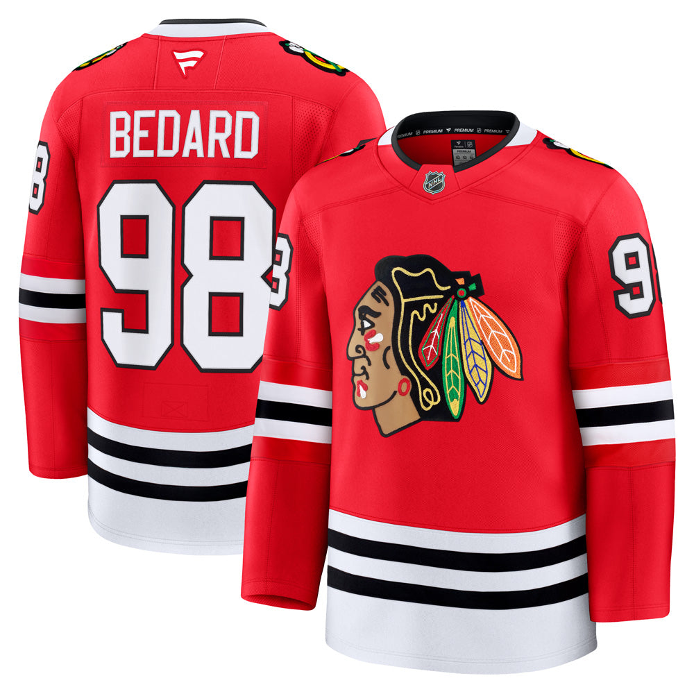 FANATICS CHICAGO BLACKHAWKS CONNOR BEDARD PREMIUM ADULT HOME JERSEY