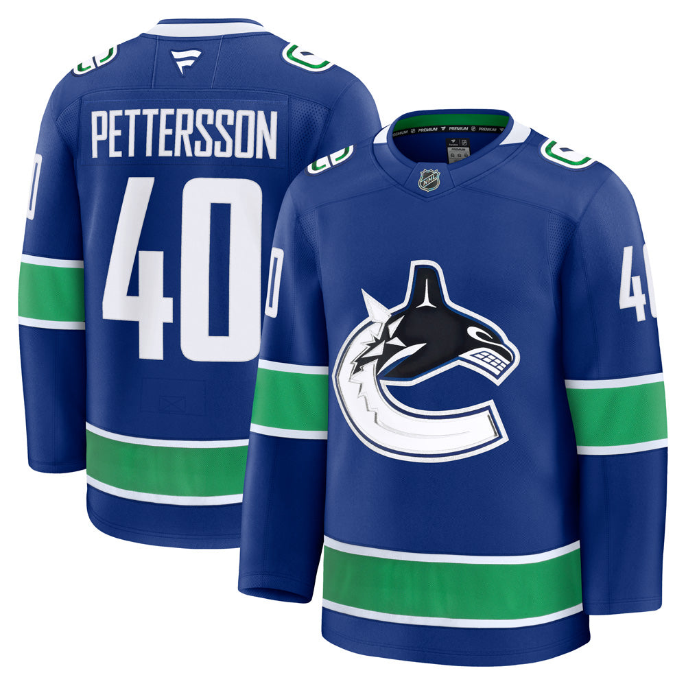 FANATICS VANCOUVER CANUCKS ELIAS PETTERSSON PREMIUM ADULT HOME JERSEY