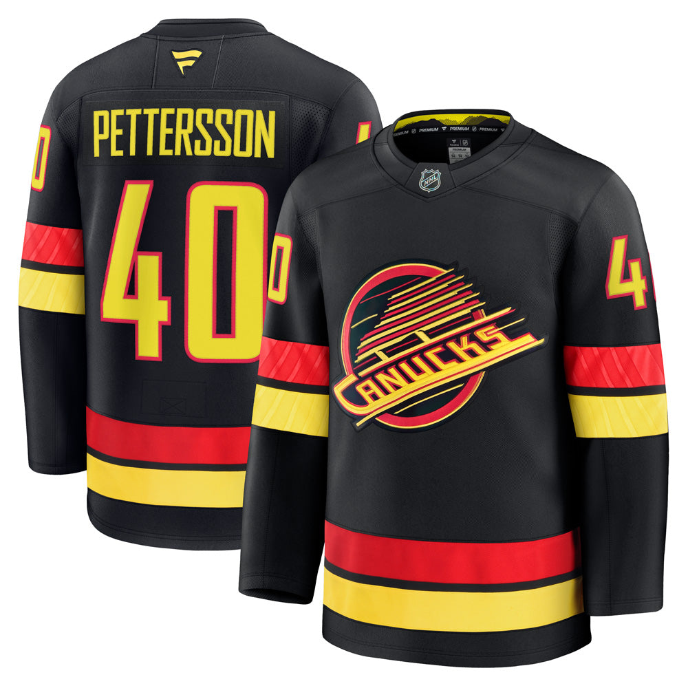 FANATICS VANCOUVER CANUCKS ELIAS PETTERSSON PREMIUM ADULT ALTERNATE JERSEY