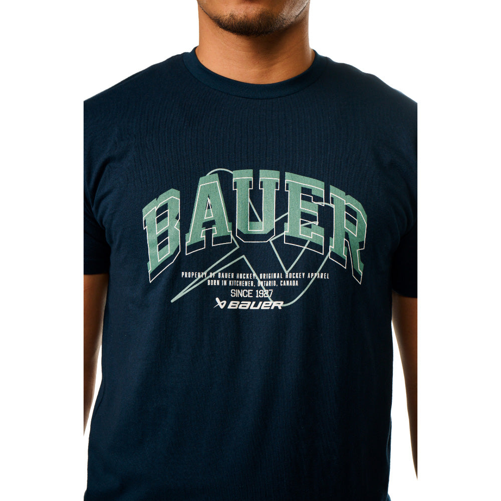BAUER COLLEGIATE ADULT NAVY T SHIRT