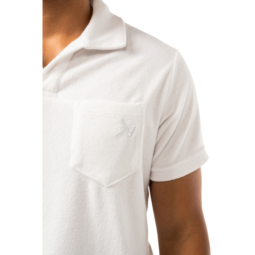 BAUER TERRY ADULT WHITE POLO SHIRT