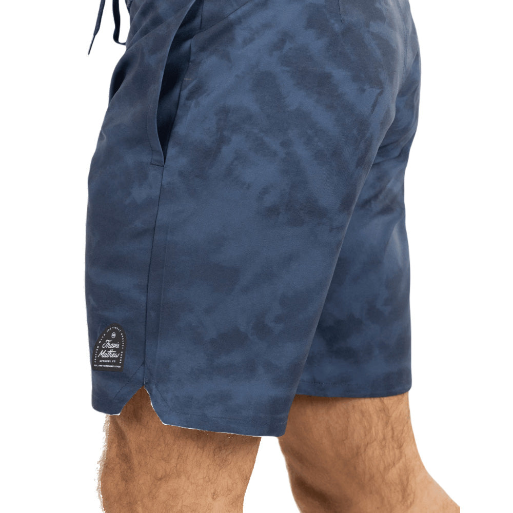 TRAVISMATHEW HIDE YOUR WIFI MENS BOARDSHORTS NAVY