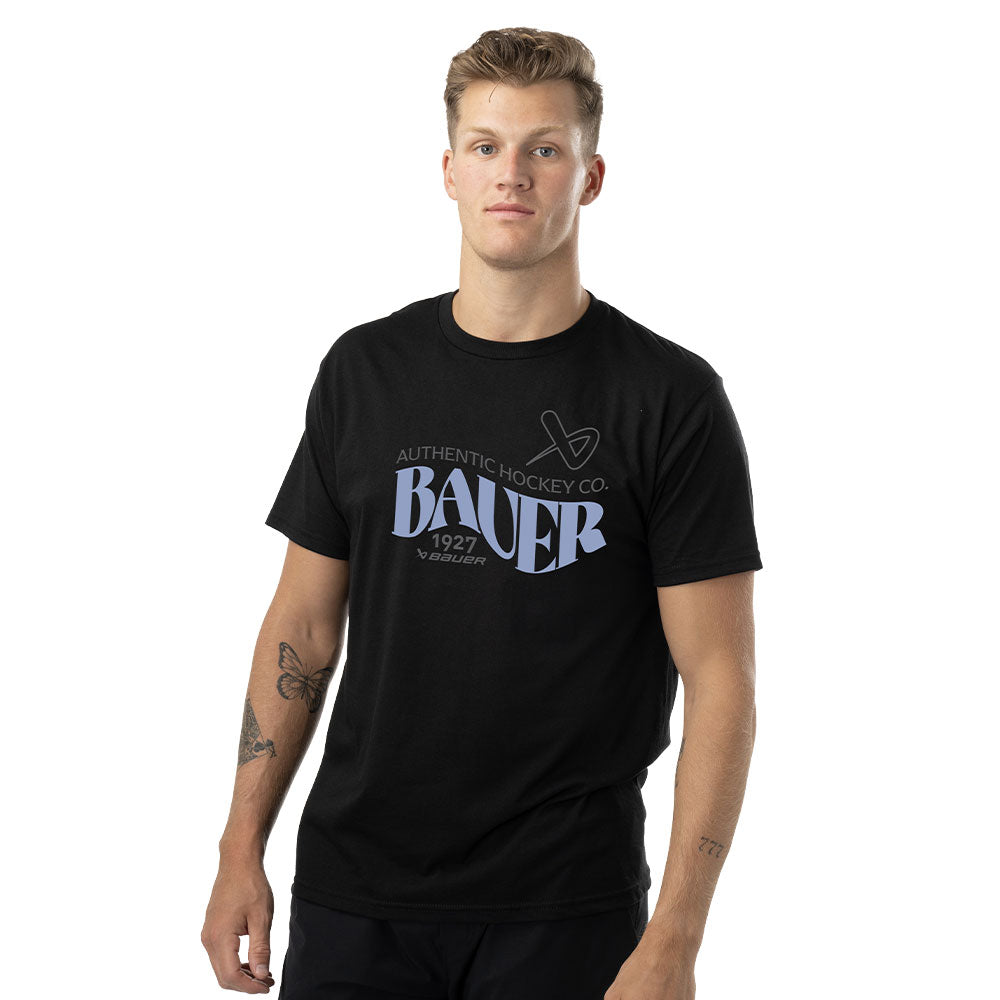 BAUER 1927 GRAPHIC ADULT BLACK T SHIRT