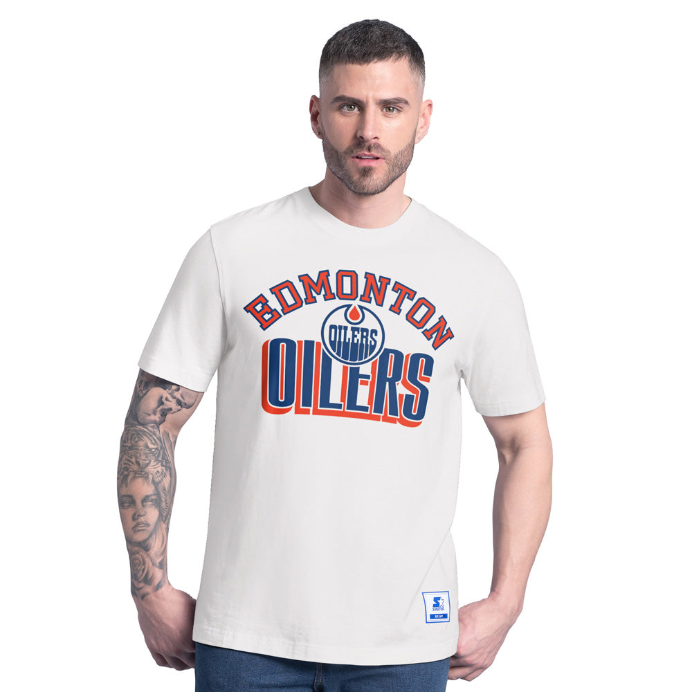 Edmonton Oilers Starter Retro Rewind White T Shirt