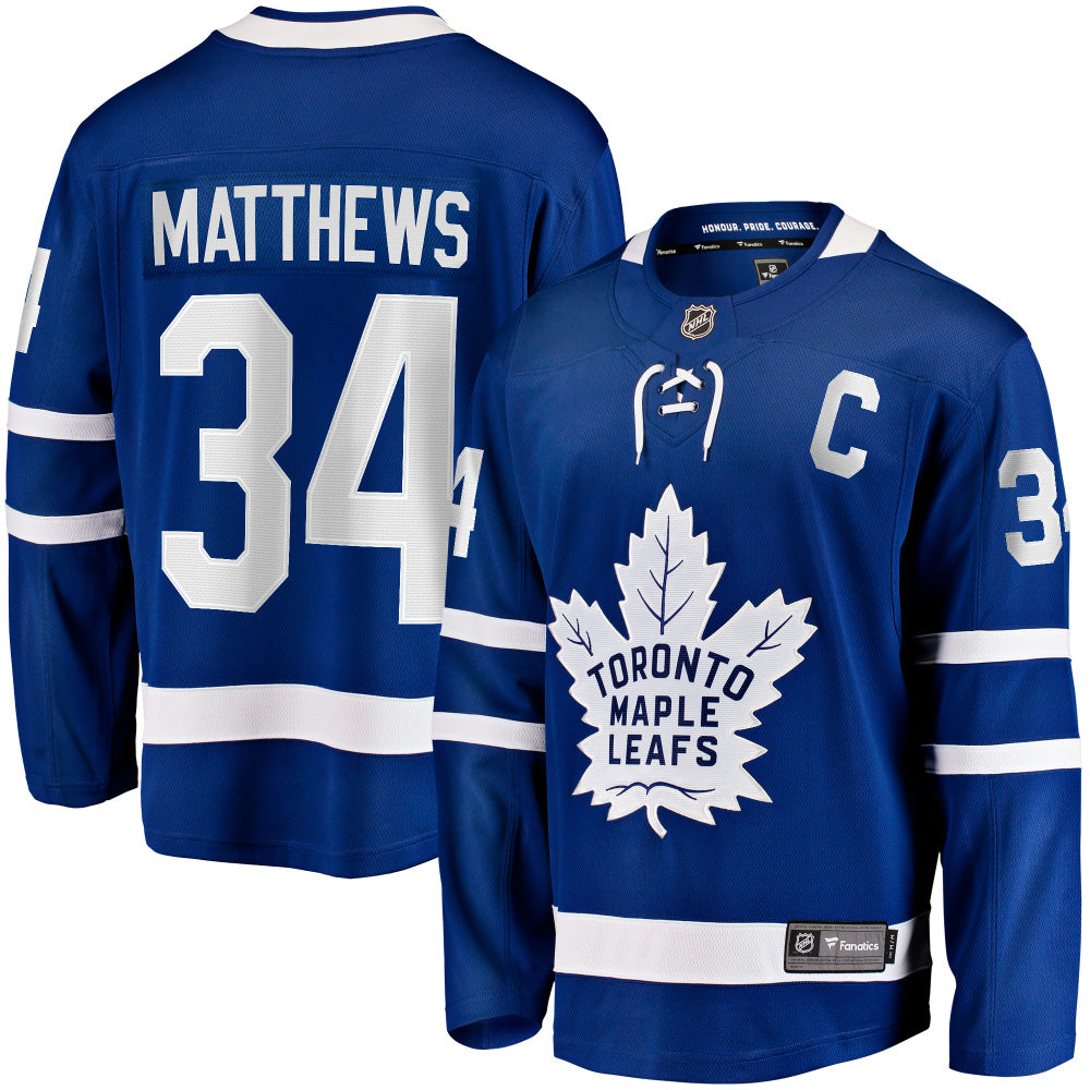 FANATICS TORONTO MAPLE LEAFS AUSTON MATTHEWS ADULT HOME BREAKAWAY JERSEY