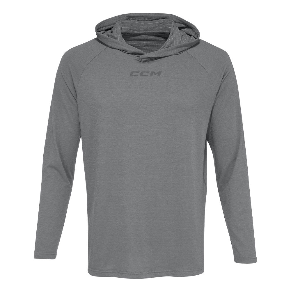 CCM ADULT LONG SLEEVE GREY TRAINING HOODIE