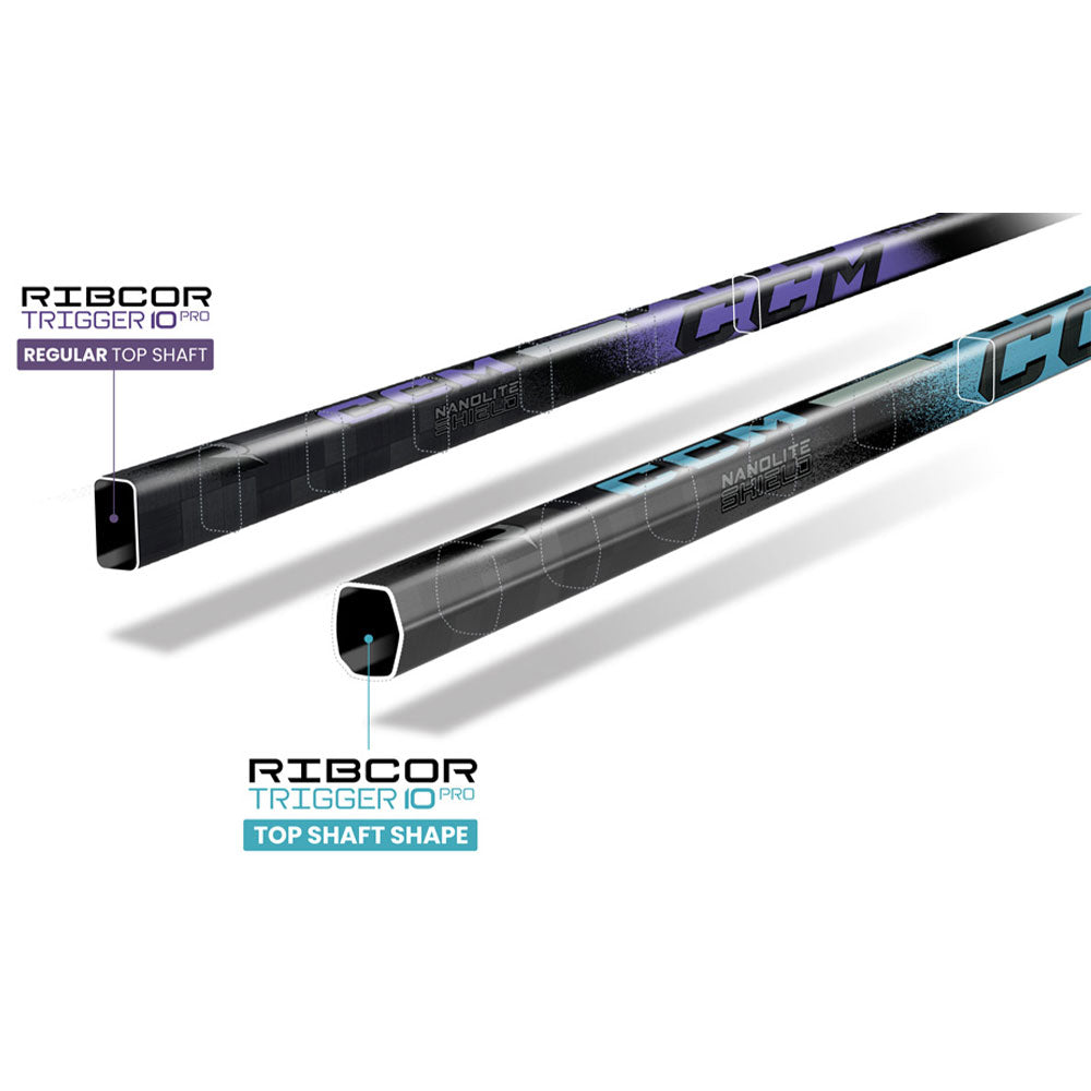 CCM Ribcor Trigger 10 Pro Teal Intermediate Hockey Stick