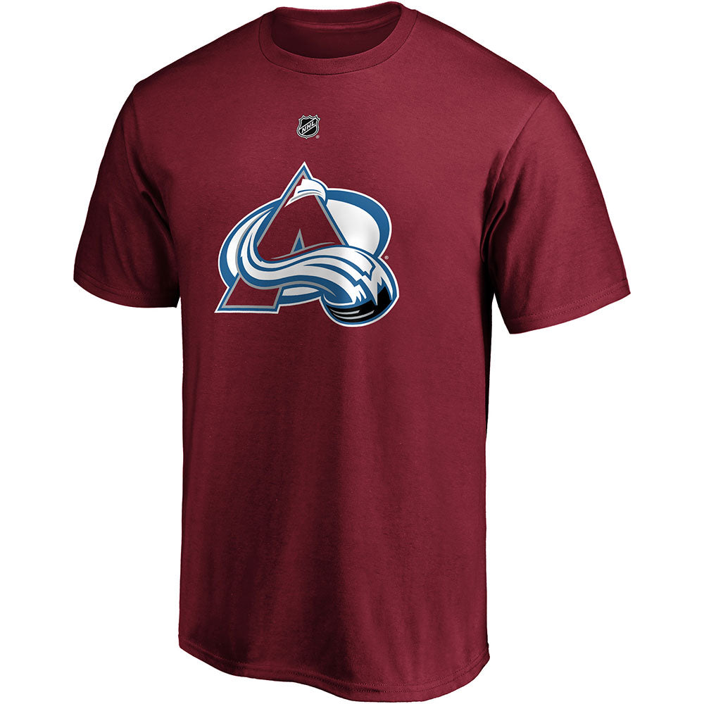 FANATICS COLORADO AVALANCHE NATHAN MACKINNON BURGANDY NAME AND NUMBER T SHIRT