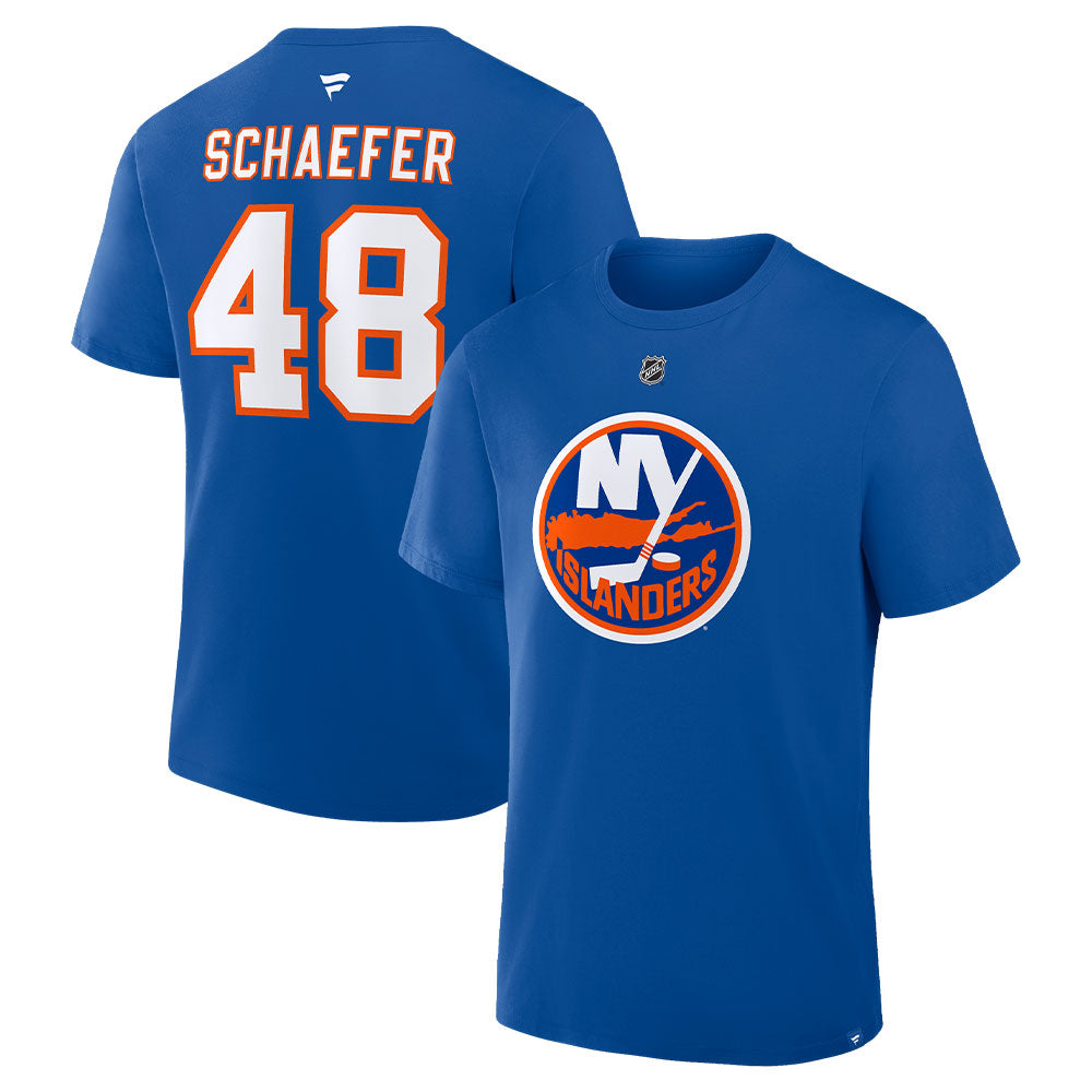 Fanatics New York Islanders Matthew Schaefer Name And Number Men's Blue T Shirt