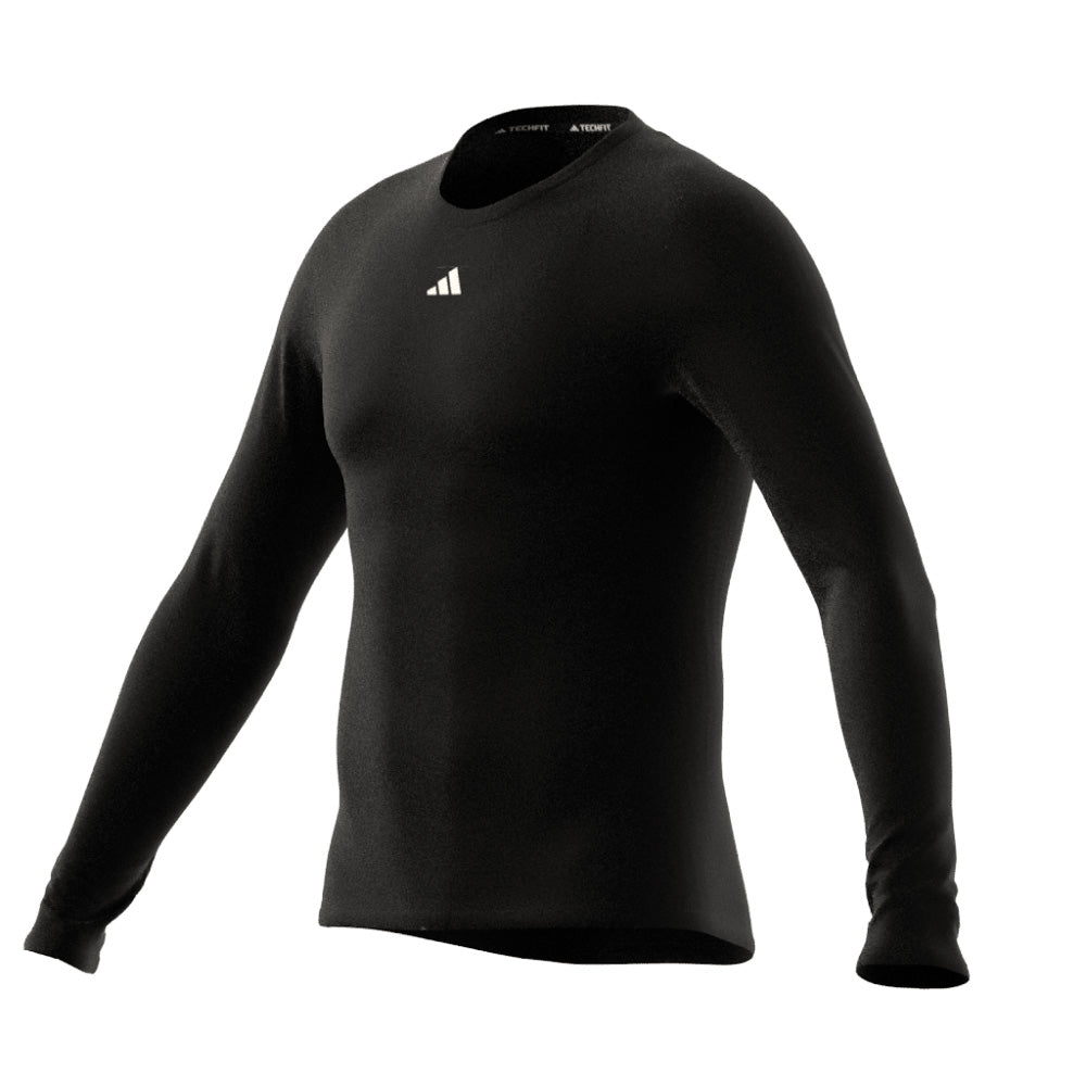 ADIDAS TECHFIT BLACK LONG SLEEVE SHIRT