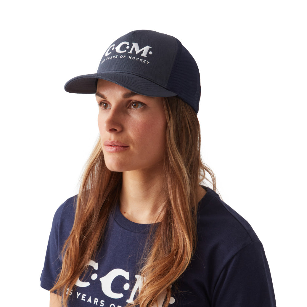 CCM 125 ANNIVERSARY ADULT NAVY MESH TRUCKER HAT