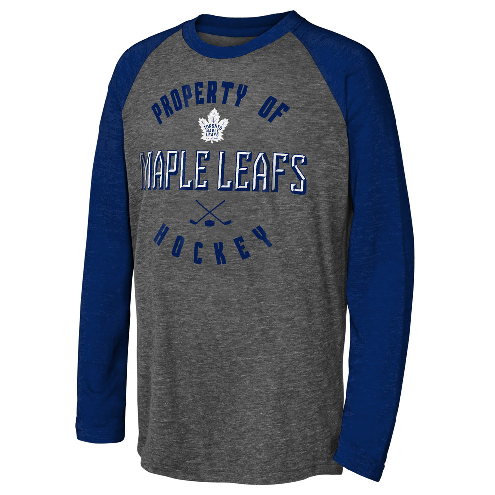Outerstuff Toronto Maple Leafs Beveled Youth Triblend Raglan Shirt