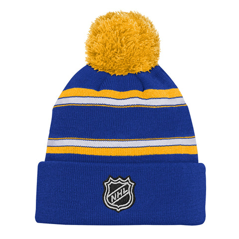 BUFFALO SABRES YOUTH JACQUARD CUFFED KNIT TOQUE WITH POM