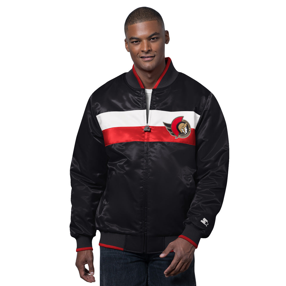 Starter Ottawa Senators Ambassador Men's Black Varsity Jacket