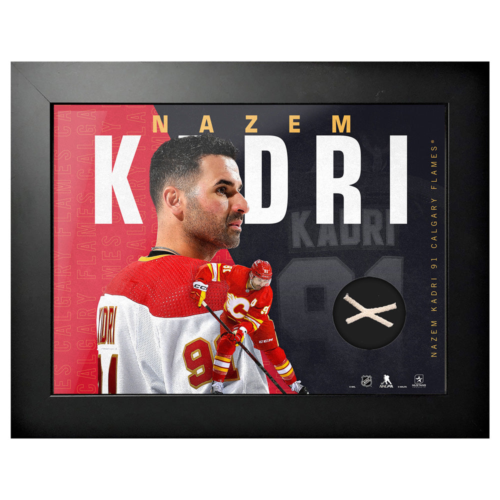 CALGARY FLAMES NAZEM KADRI 14"X18" NET FRAMED ART