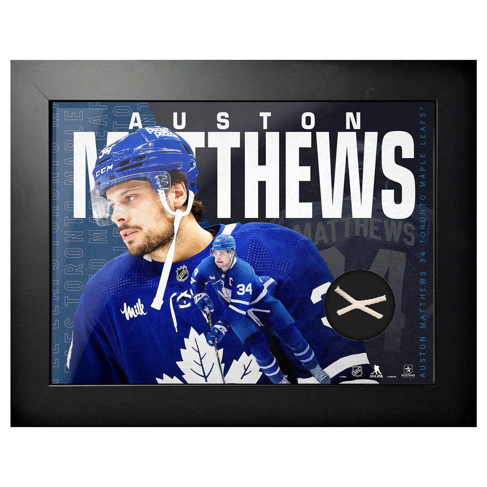 TORONTO MAPLE LEAFS AUSTON MATTHEWS 14"X18" NET FRAMED ART