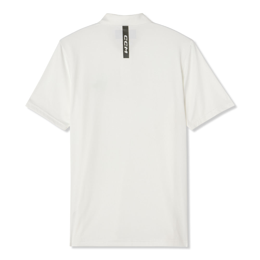 CCM GOLF ADULT SOLID WHITE POLO SHIRT