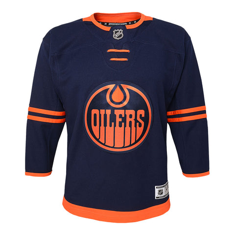 OUTERSTUFF EDMONTON OILERS YOUTH NAVY THIRD JERSEY