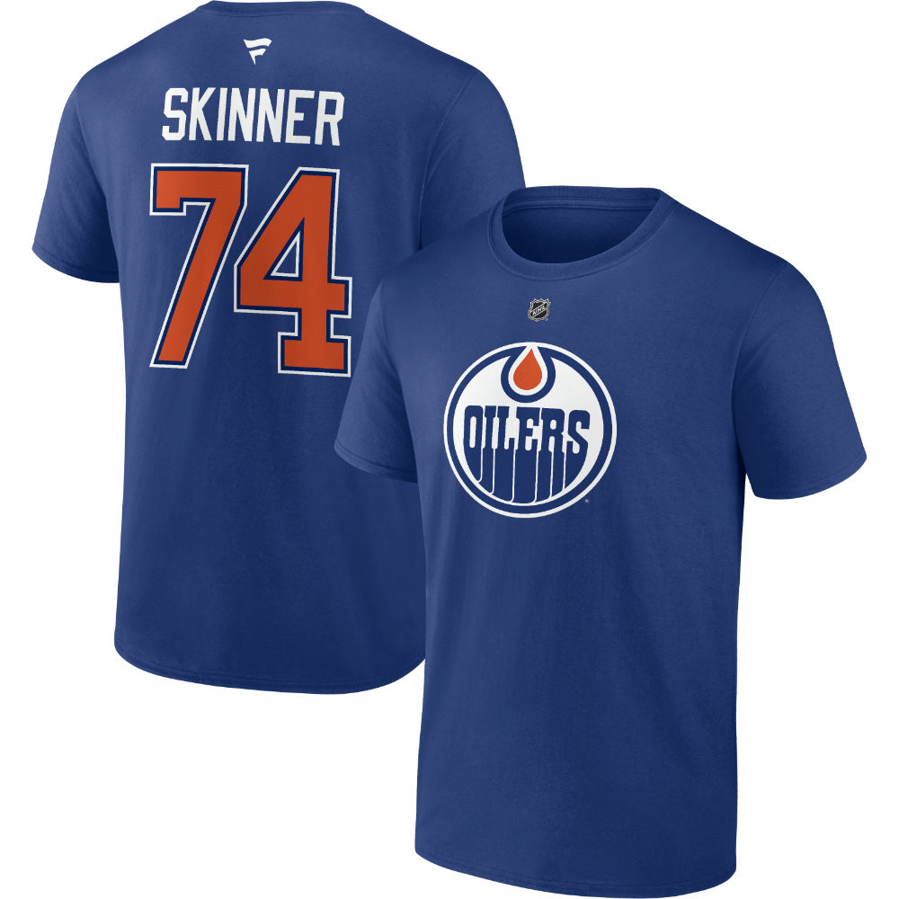 FANATICS EDMONTON OILERS STUART SKINNER NAME AND NUMBER T SHIRT