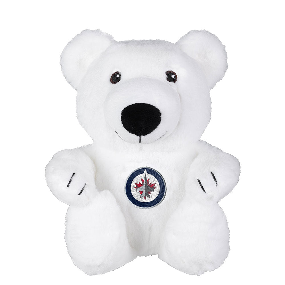 WINNIPEG JETS TEAM LOGO 10" WHITE PLUSH POLAR BEAR