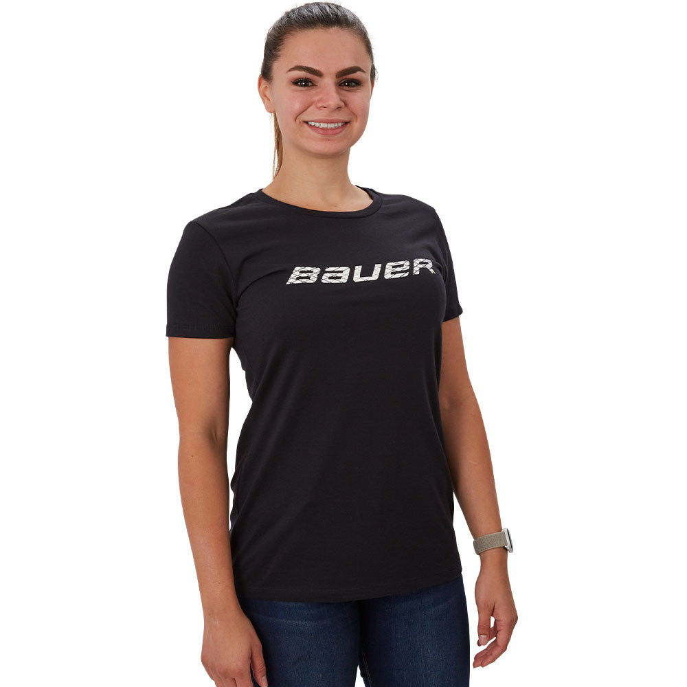 BAUER CORE WOMEN'S CREW GRAPHIC T SHIRT - BLACK