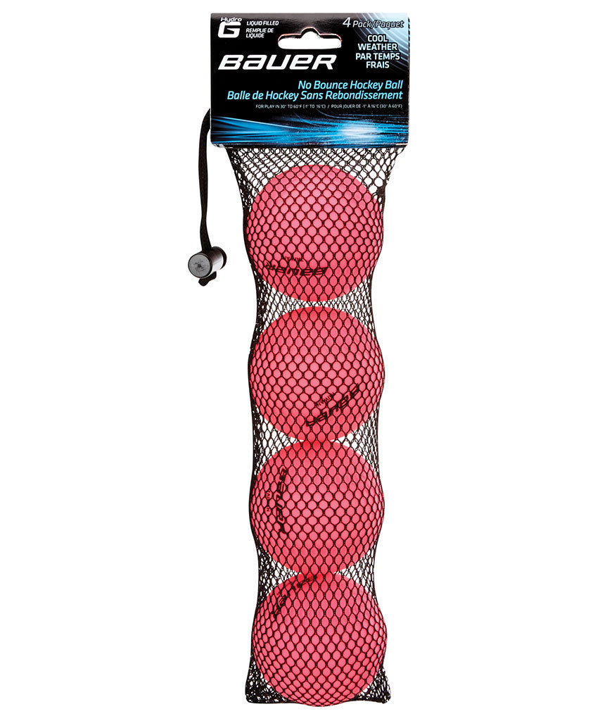Bauer Hydrog Pink Cool Hockey Balls - 4 Pack