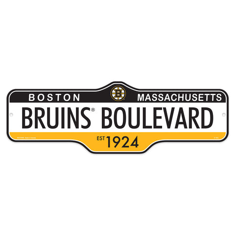 BOSTON BRUINS DELUXE STREET SIGN 8X23