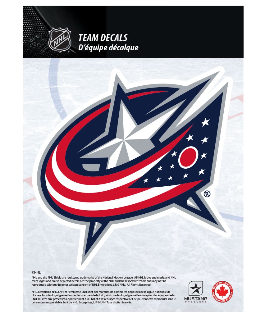 COLUMBUS BLUE JACKETS 5" X 7" NHL TEAM DECAL