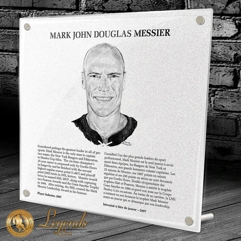 MARK MESSIER HOCKEY HALL OF FAME INDUCTION REPLICA PLAQUE