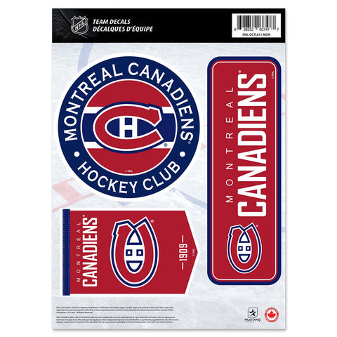 MONTREAL CANADIENS 8" X 11" DECAL SET