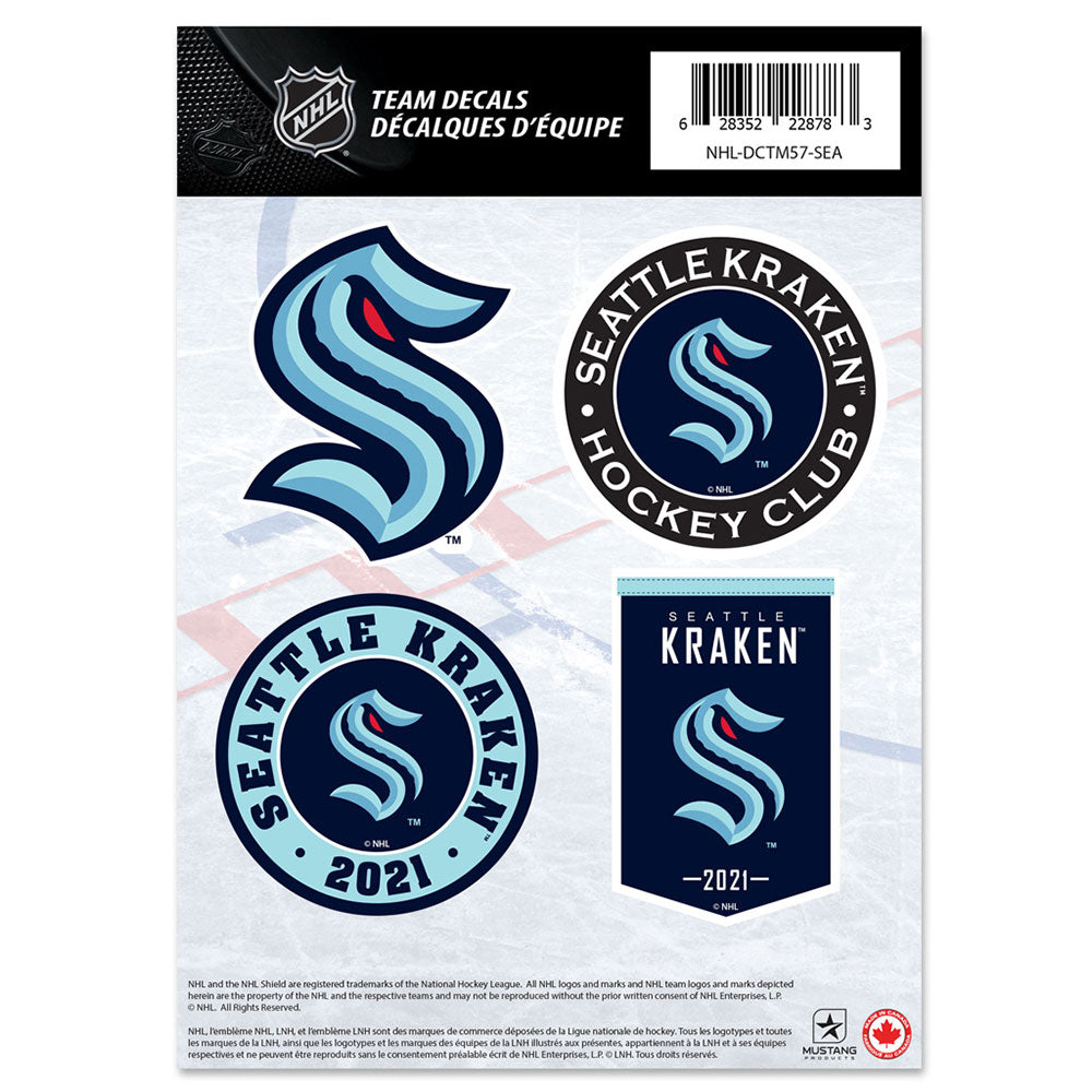 SEATTLE KRAKEN 5" X 7" MINI DECAL SET