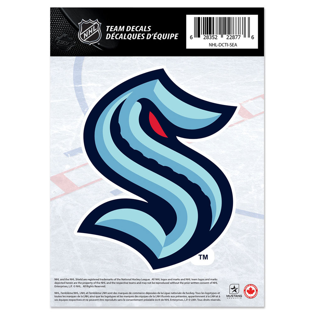 SEATTLE KRAKEN 5" X 7" PRIMARY LOGO DECAL