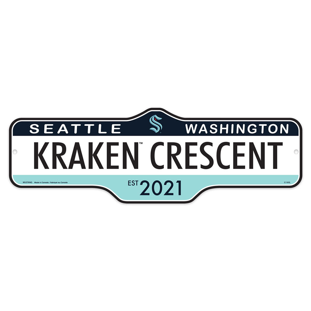 SEATTLE KRAKEN DELUXE STREET SIGN 8X23