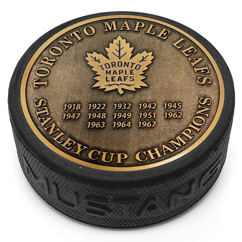 TORONTO MAPLE LEAFS 13-TIME STANLEY CUP CHAMPIONS MEDALLION COLLECTION PUCK