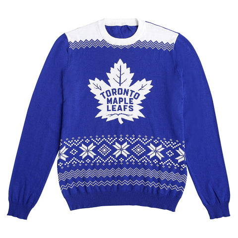 TORONTO MAPLE LEAFS BIG LOGO 2 COLOR UGLY SWEATER