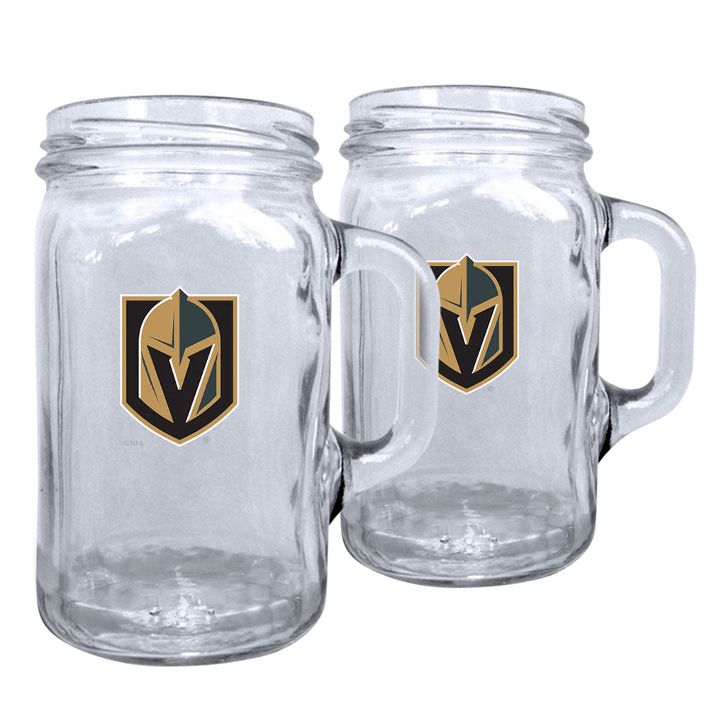 VEGAS GOLDEN KNIGHTS 16OZ MASON MUGS - 2 PACK