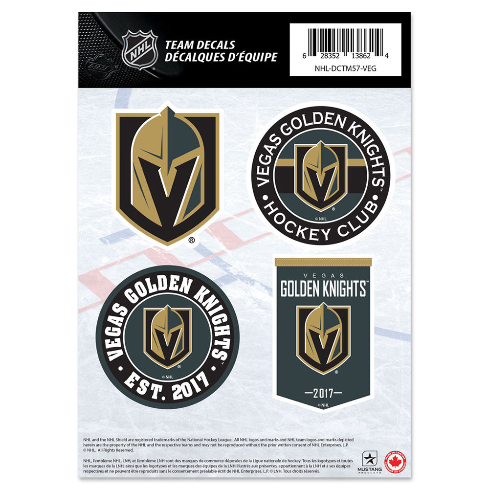 VEGAS GOLDEN KNIGHTS 5" X 7" MINI DECAL SET