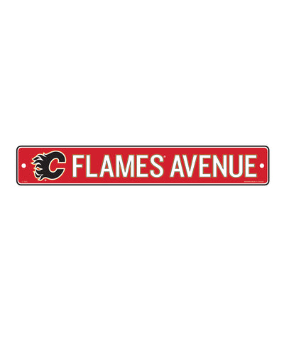 THE SPORTS VAULT CALGARY FLAMES STANDARD STREET SIGN