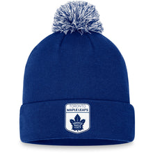 MAPLE LEAFS FANATICS MEN'S AUTHENTIC PRO DRAFT BEANIE CUFFED POM BLUE/WHITE