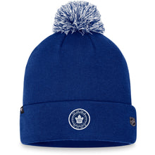 MAPLE LEAFS FANATICS MEN'S AUTHENTIC PRO DRAFT BEANIE CUFFED POM BLUE/WHITE
