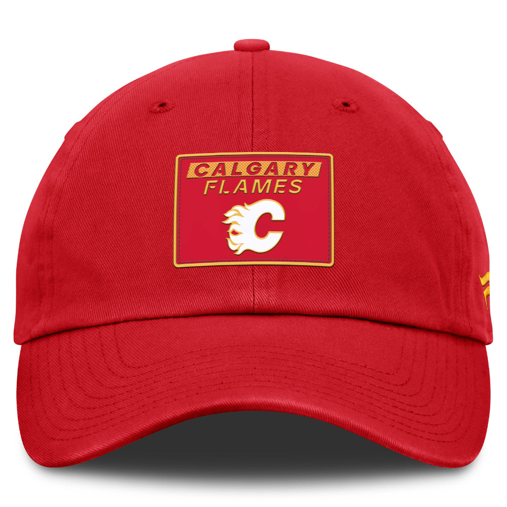 FANATICS CALAGARY FLAMES RINK PRO 2 ADULT UNSTRUCTERED ADJUSTABLE HAT
