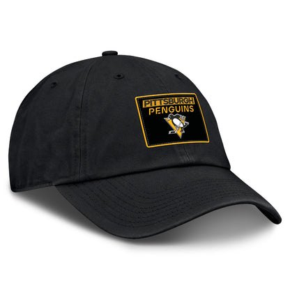 FANATICS PITTSBURGH PENGUINS RINK PRO 2 ADULT UNSTRUCTERED ADJUSTABLE HAT