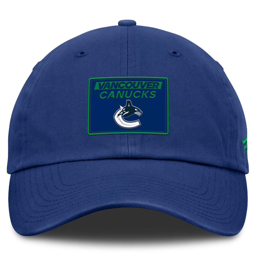 FANATICS VANCOUVER CANUCKS RINK PRO 2 ADULT UNSTRUCTERED ADJUSTABLE HAT