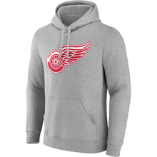 FANATICS DETROIT RED WINGS PRIMARY LOGO GREY HOODIE