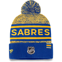 FANATICS BUFFALO SABRES ADULT AUTHENTIC PRO HEATHERED CUFFED POM TOQUE