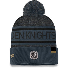 FANATICS VEGAS GOLDEN KNIGHTS ADULT AUTHENTIC PRO HEATHERED CUFFED POM TOQUE