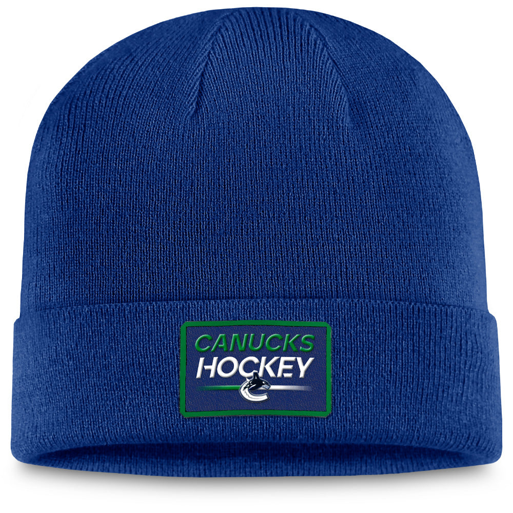 FANATICS VANCOUVER CANUCKS ADULT AUTHENTIC PRO PRIME CUFF TOQUE